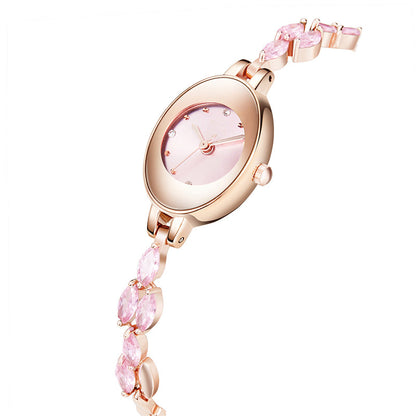 Women’s Watch with Colorful Cubic Zirconia Bracelet