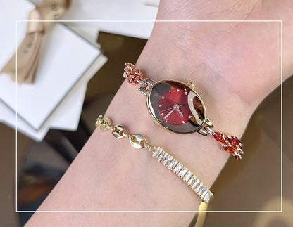 Women’s Watch with Colorful Cubic Zirconia Bracelet