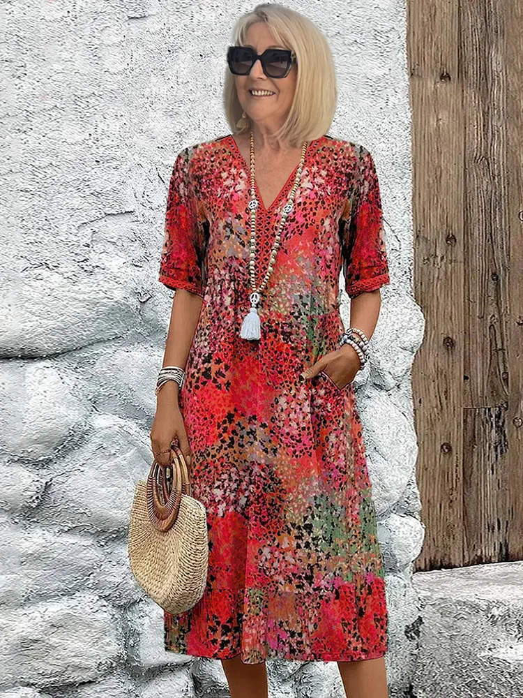 Vibrant Midi Dress