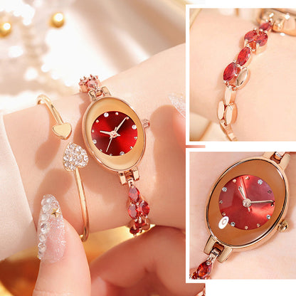 Women’s Watch with Colorful Cubic Zirconia Bracelet