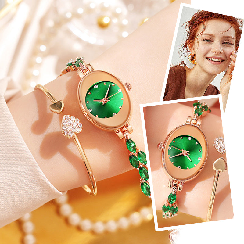 Women’s Watch with Colorful Cubic Zirconia Bracelet