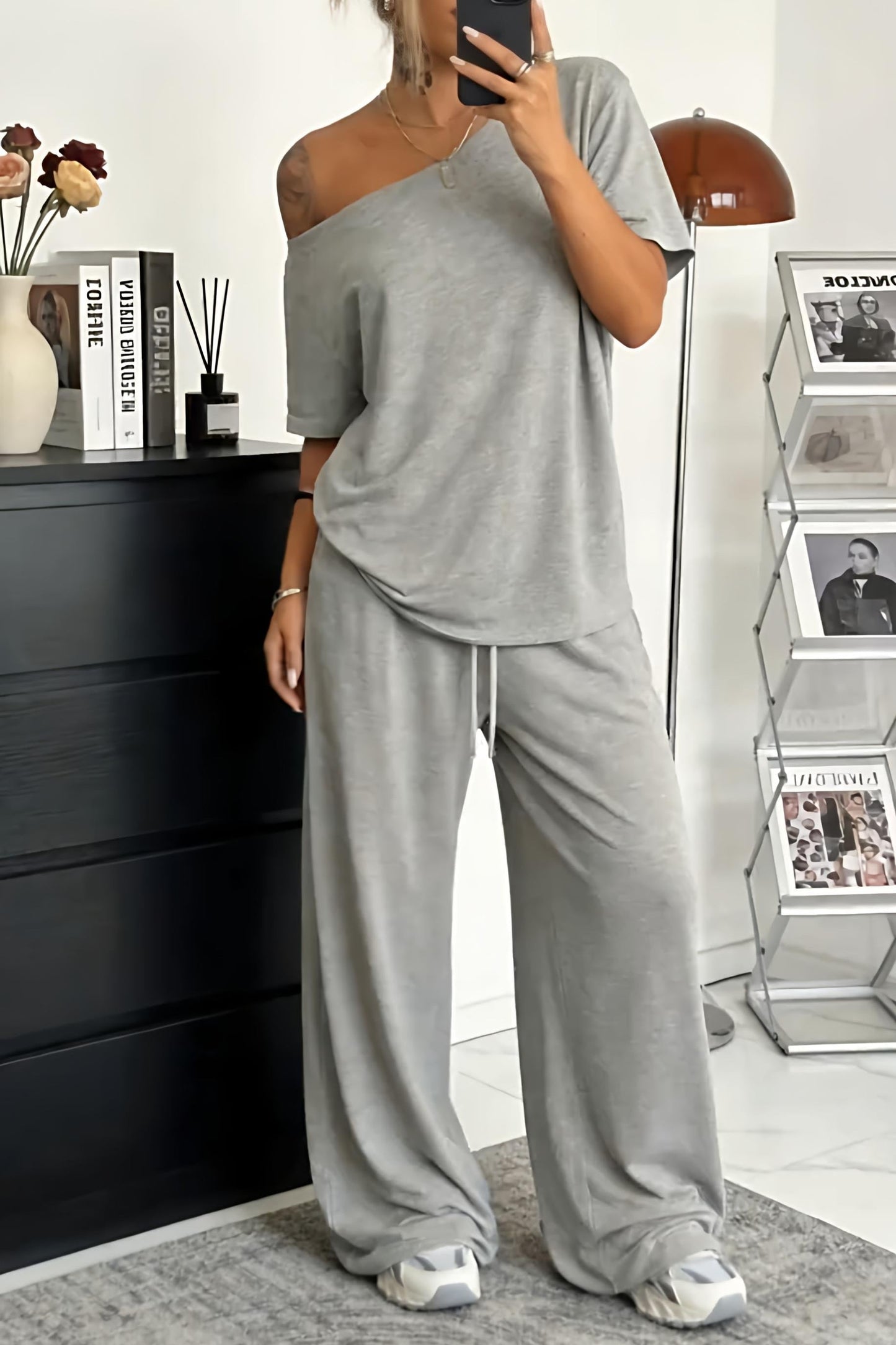 Women's Off-Shoulder Two-Piece Set
