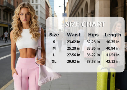Women's Solid Color Pants with Straight Legs