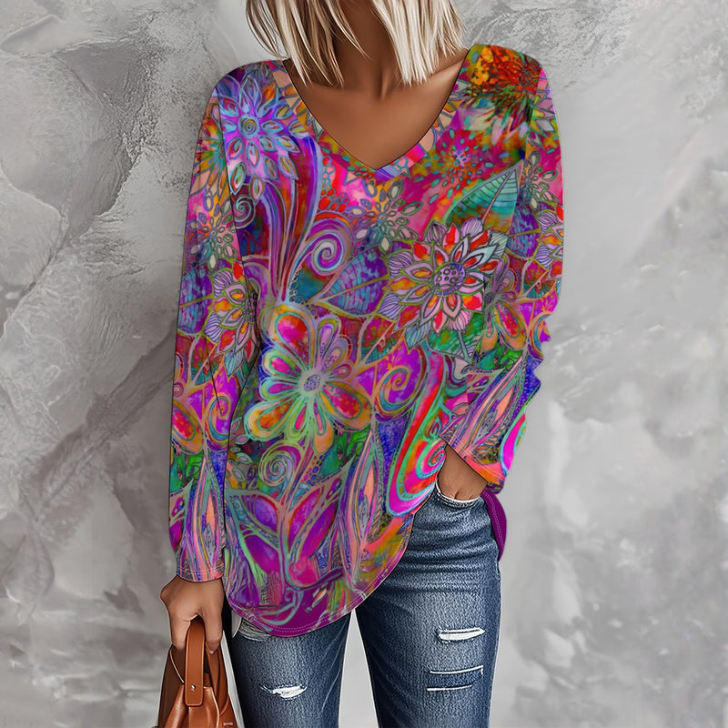 Vintage Floral Print T-Shirt