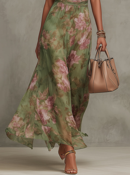 Livia | Floral Maxi Halter Dress