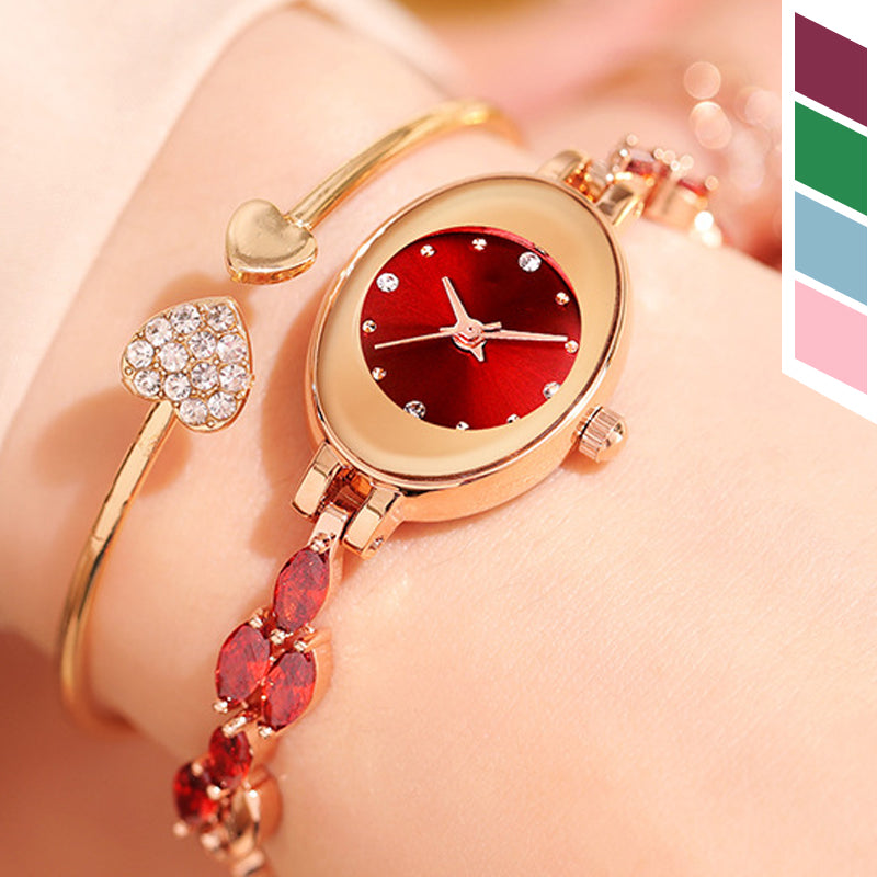 Women’s Watch with Colorful Cubic Zirconia Bracelet